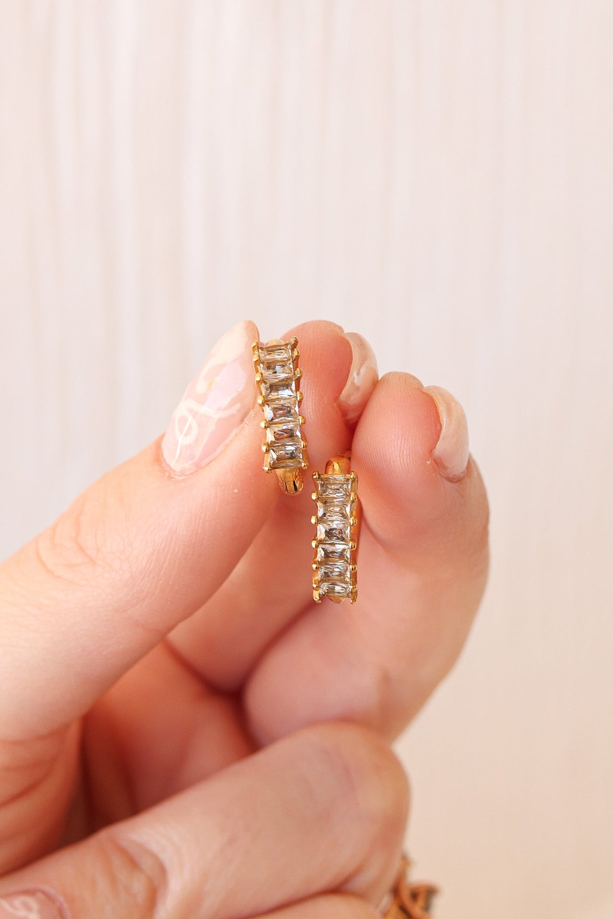 Diamond Hoop - Quarter Circle AK Boutique