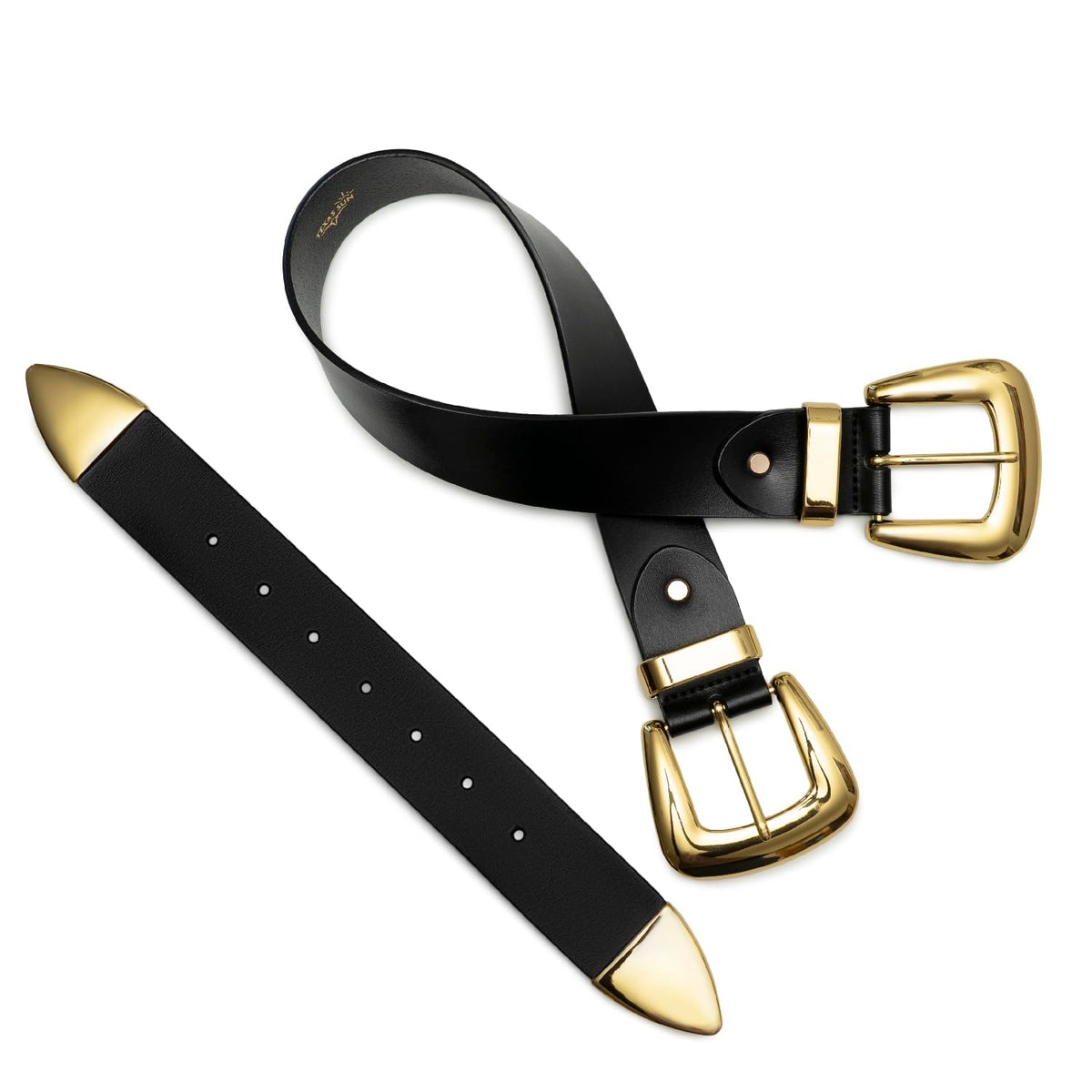 Double Buckle Western Waist Belt for Women - Quarter Circle AK Boutique