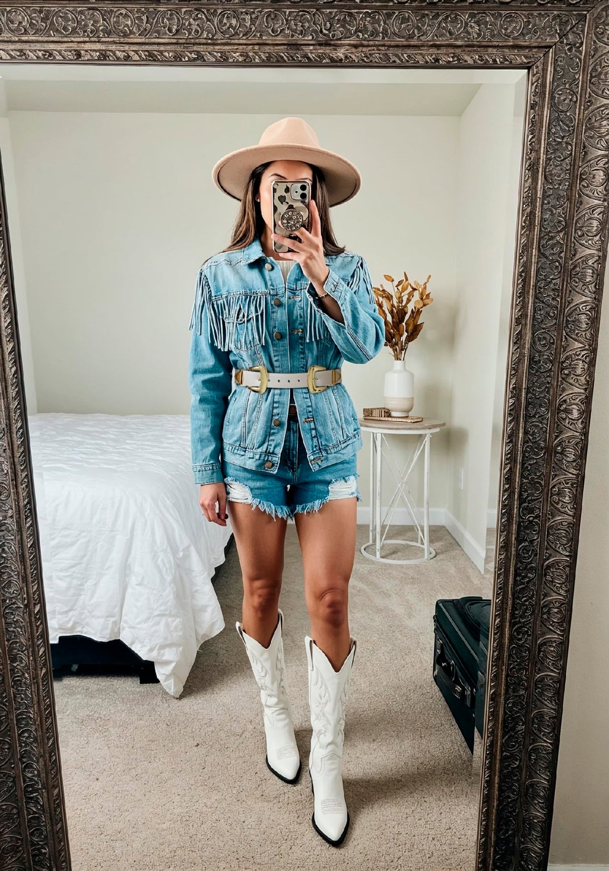 Double Buckle Western Waist Belt for Women - Quarter Circle AK Boutique