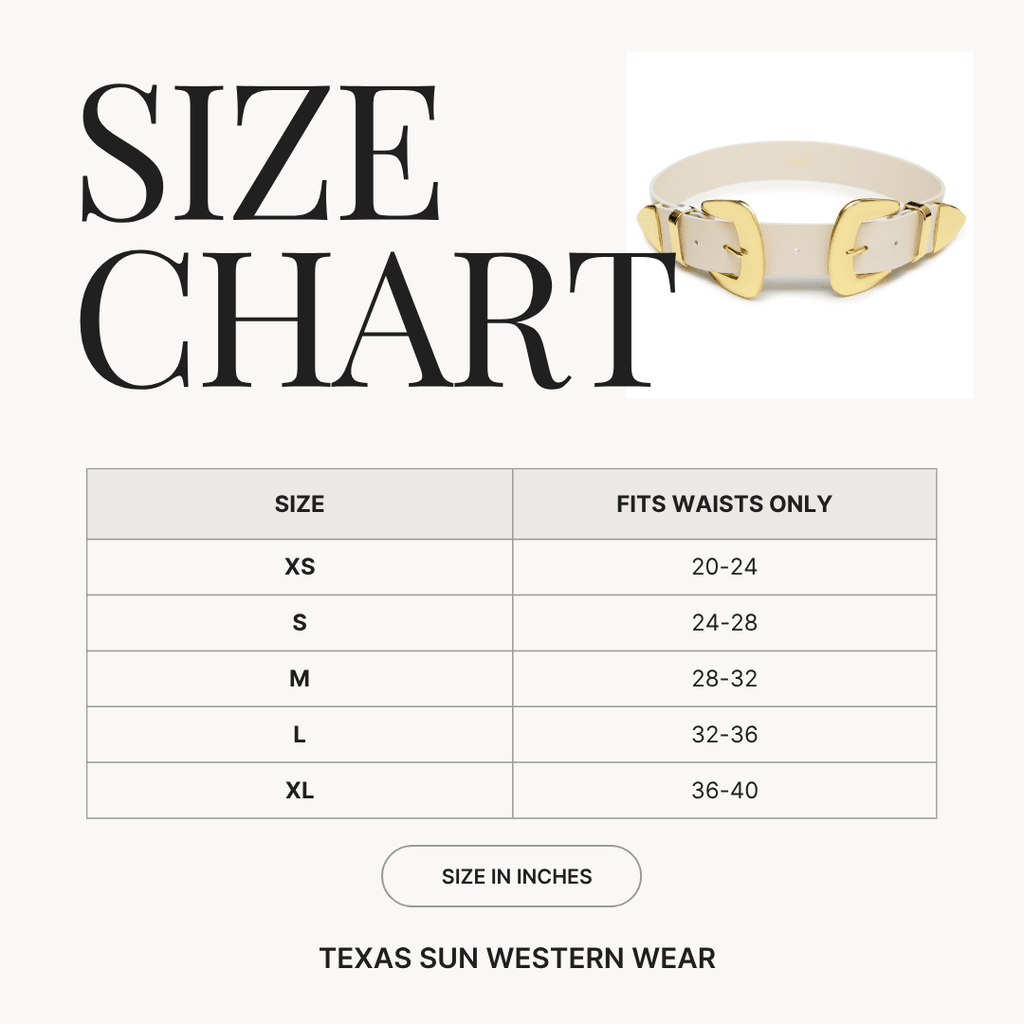 Double Buckle Western Waist Belt for Women - Quarter Circle AK Boutique