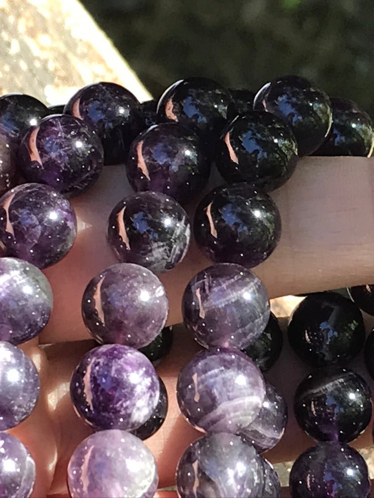 Dream Amethyst 10 mm Bracelet for Spiritual Support - Quarter Circle AK Boutique