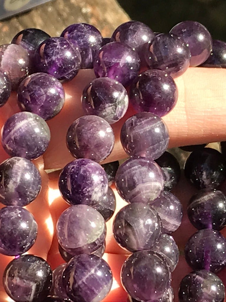Dream Amethyst 10 mm Bracelet for Spiritual Support - Quarter Circle AK Boutique
