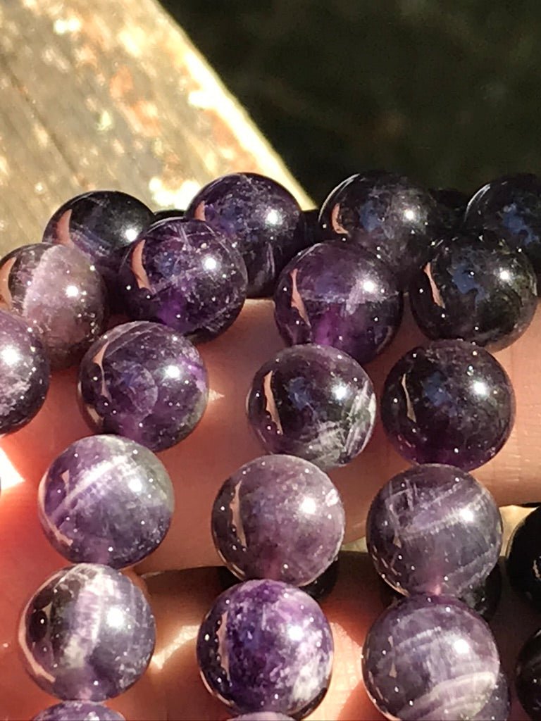 Dream Amethyst 10 mm Bracelet for Spiritual Support - Quarter Circle AK Boutique