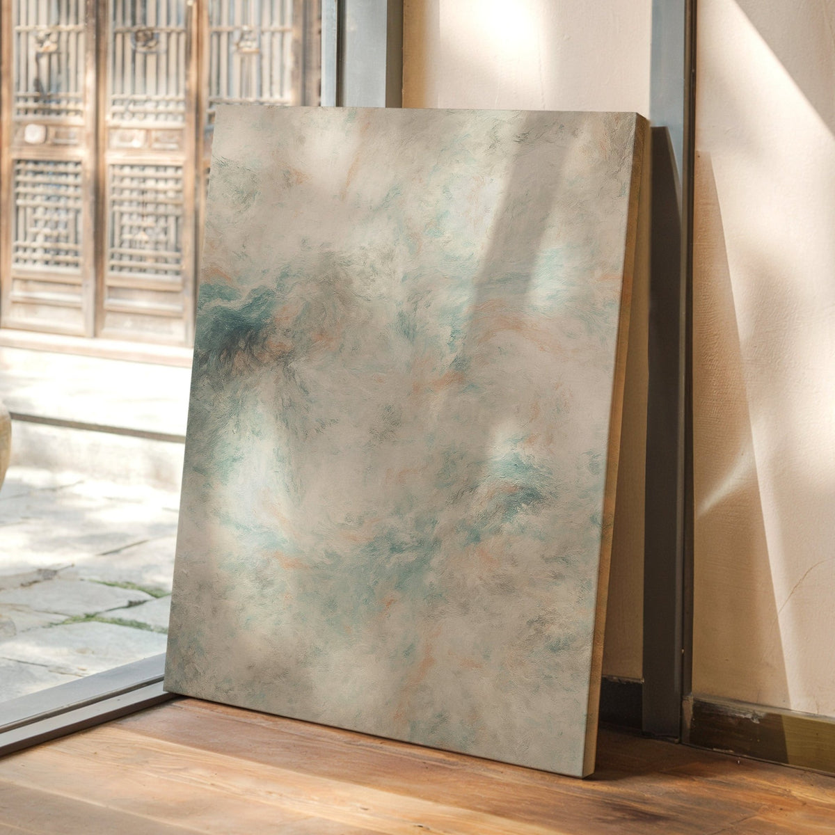 Dreamy Desert Sky Abstract Canvas Art - Quarter Circle AK Boutique