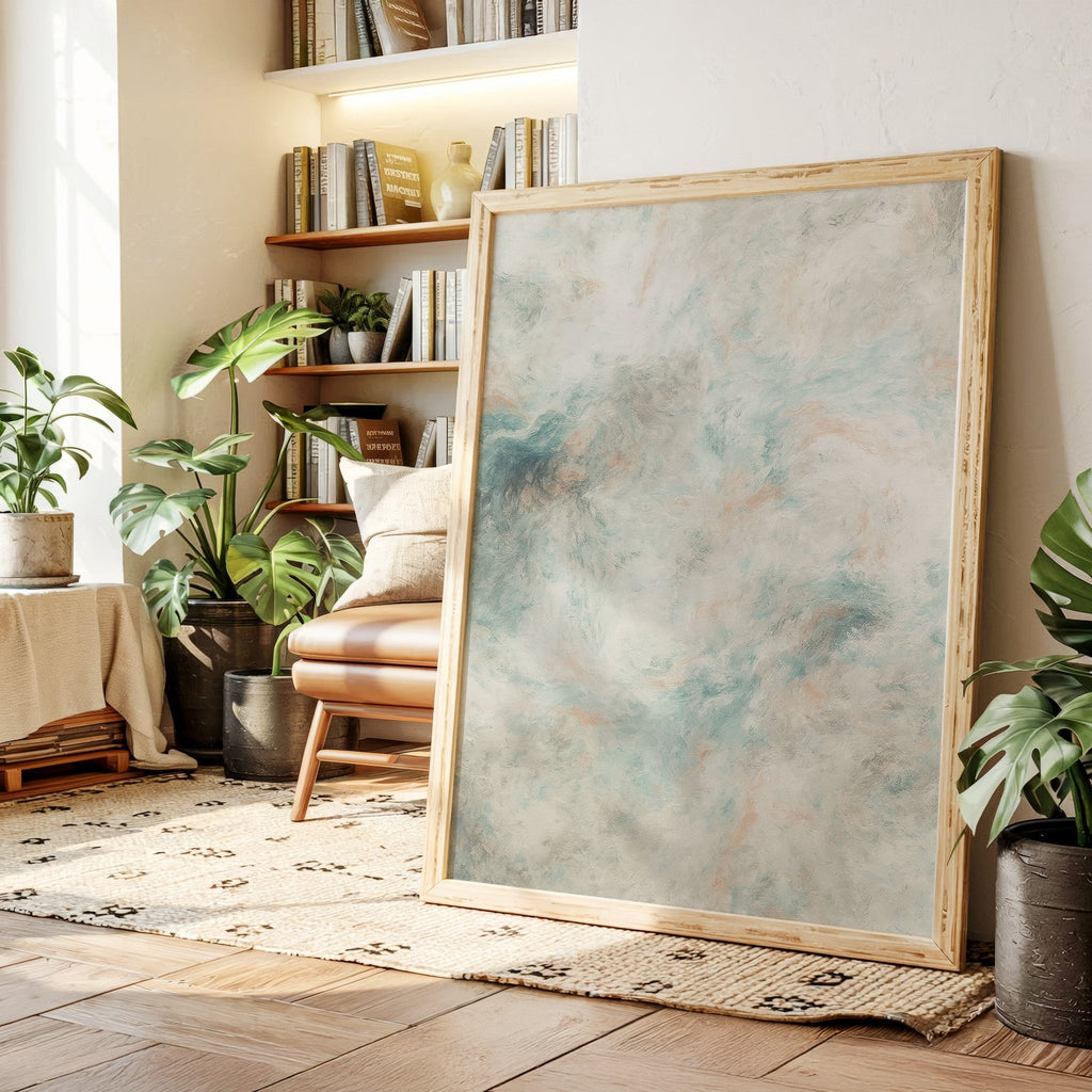 Dreamy Desert Sky Abstract Canvas Art - Quarter Circle AK Boutique