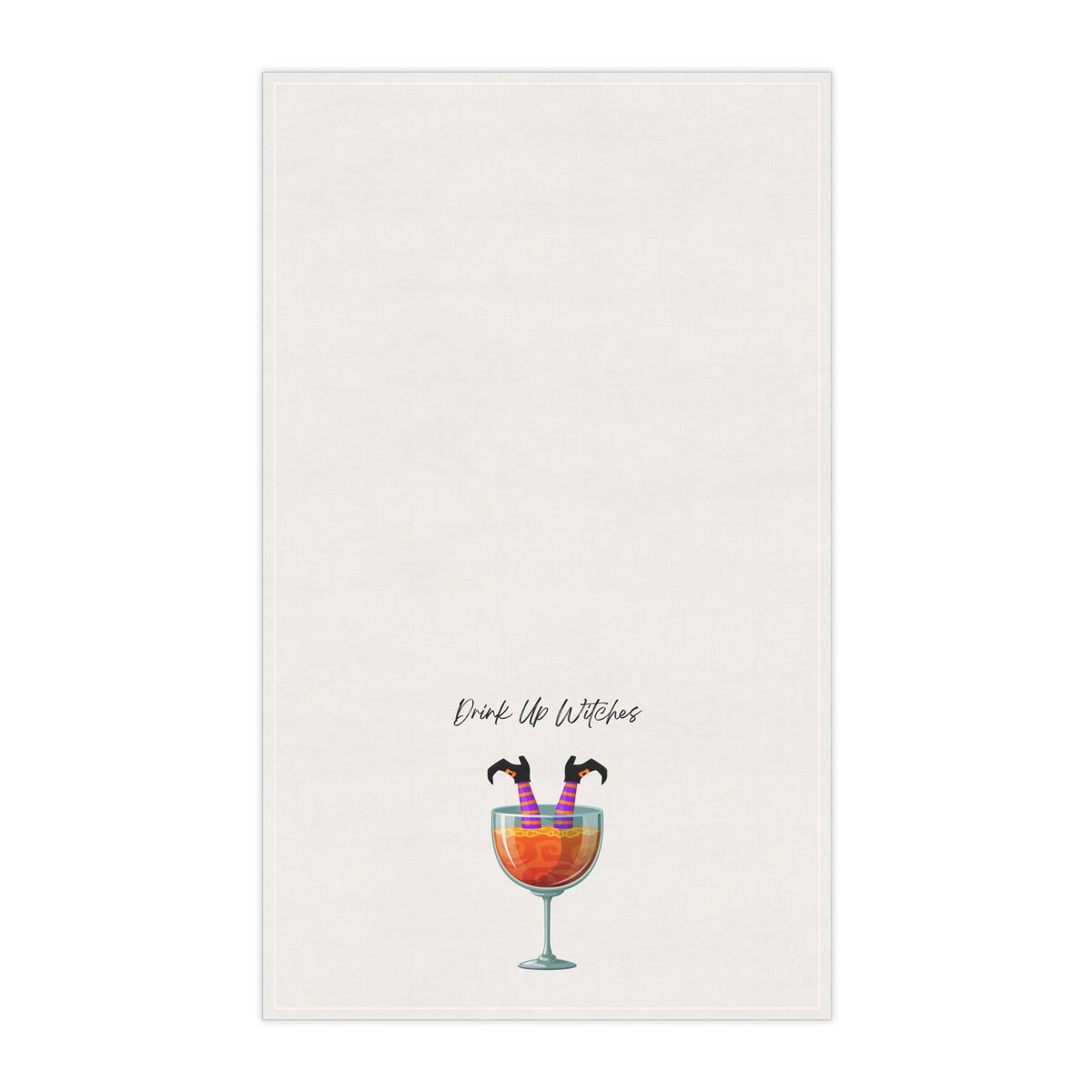 "Drink Up Witches" Fun Cocktail Tea Towels, Kitchen Decor, Halloween Gifts, Cotton Towels for Cooking, Housewarming Essentials - Quarter Circle AK Boutique