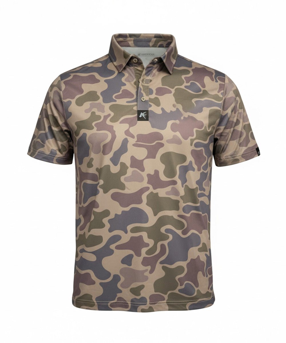 Duck Camo Golf Polo - Quarter Circle AK Boutique