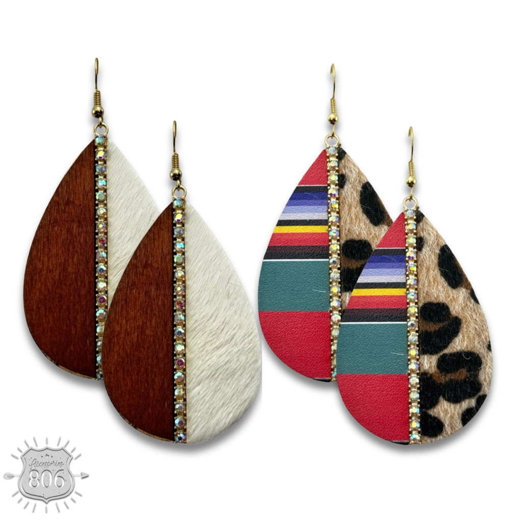 Mixed media teardrop earring last call