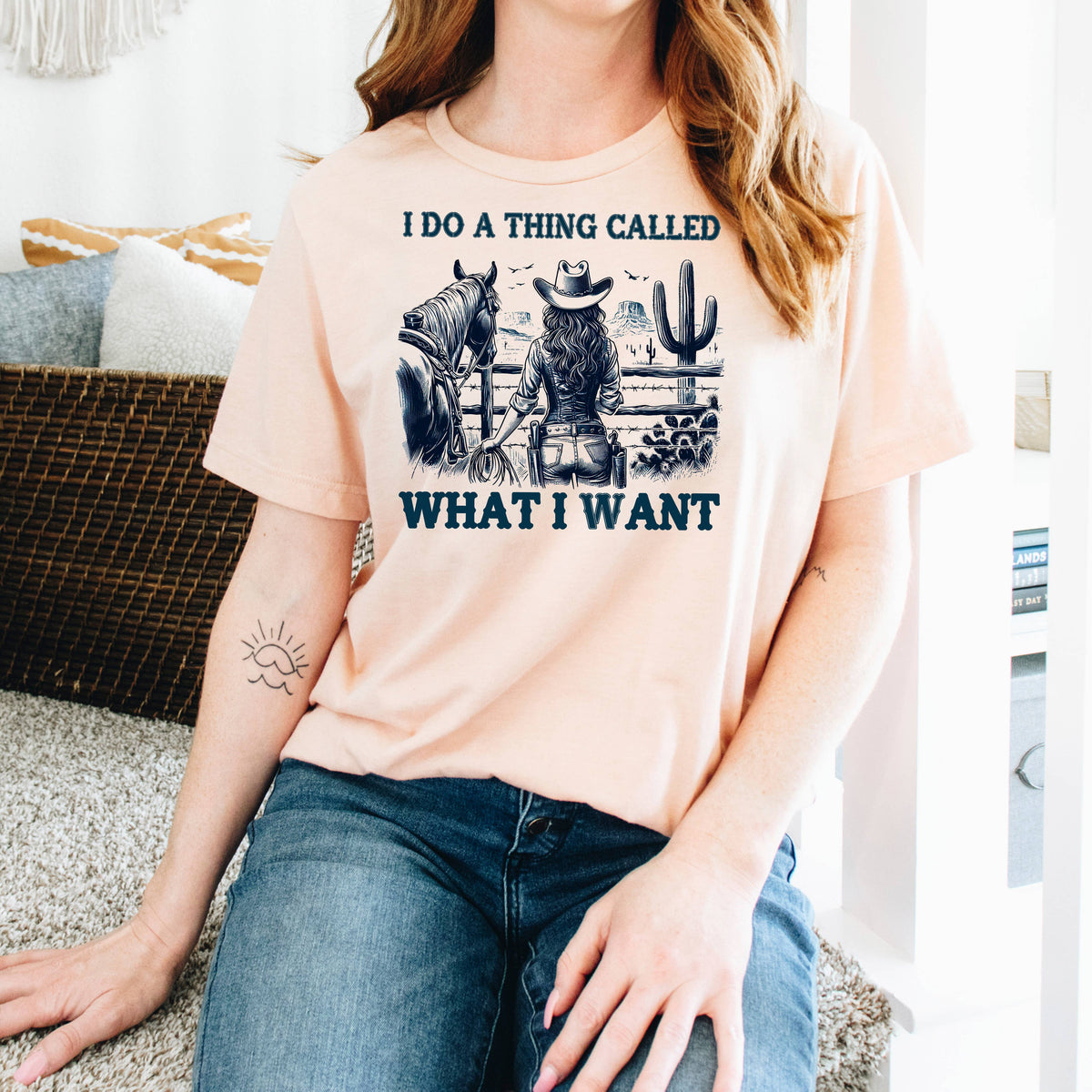 Horse Graphic Tee For Women, Graphic Tees Western Cowgirl