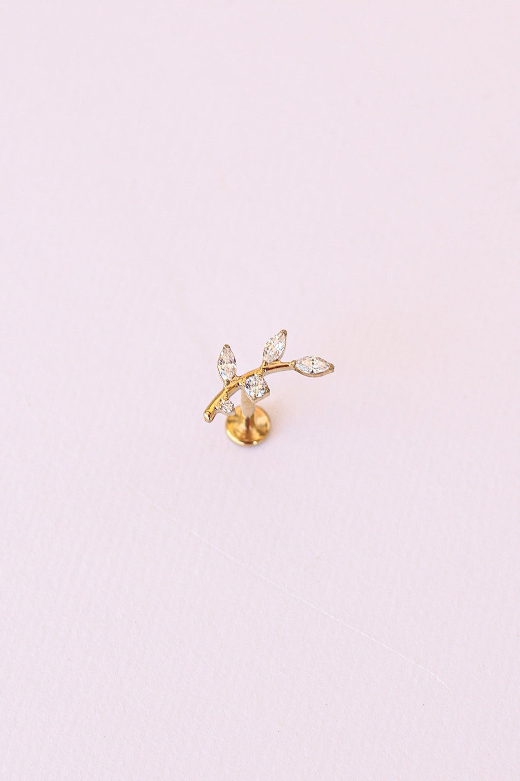 Eden Flat Back Stud - Quarter Circle AK Boutique