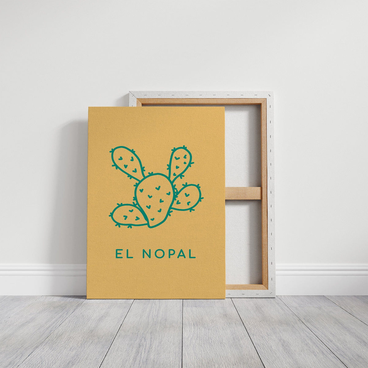 El Nopal Cactus Print – Minimalist Western Wall Art - Quarter Circle AK Boutique