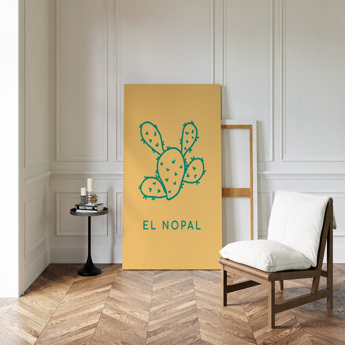 El Nopal Cactus Print – Minimalist Western Wall Art - Quarter Circle AK Boutique