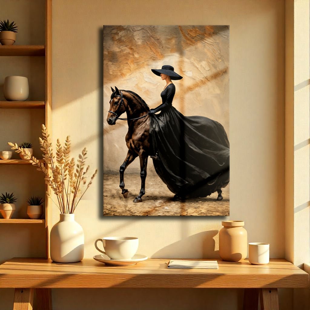 Elegant Equestrian Wall Art - Quarter Circle AK Boutique