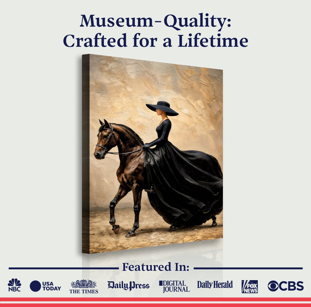 Elegant Equestrian Wall Art - Quarter Circle AK Boutique