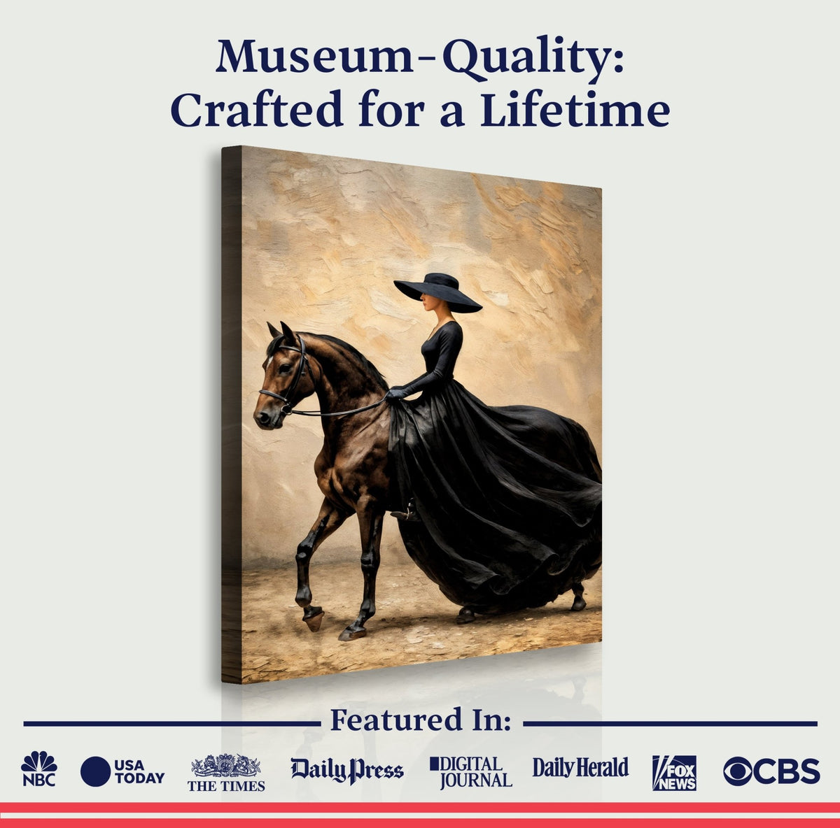 Elegant Equestrian Wall Art - Quarter Circle AK Boutique