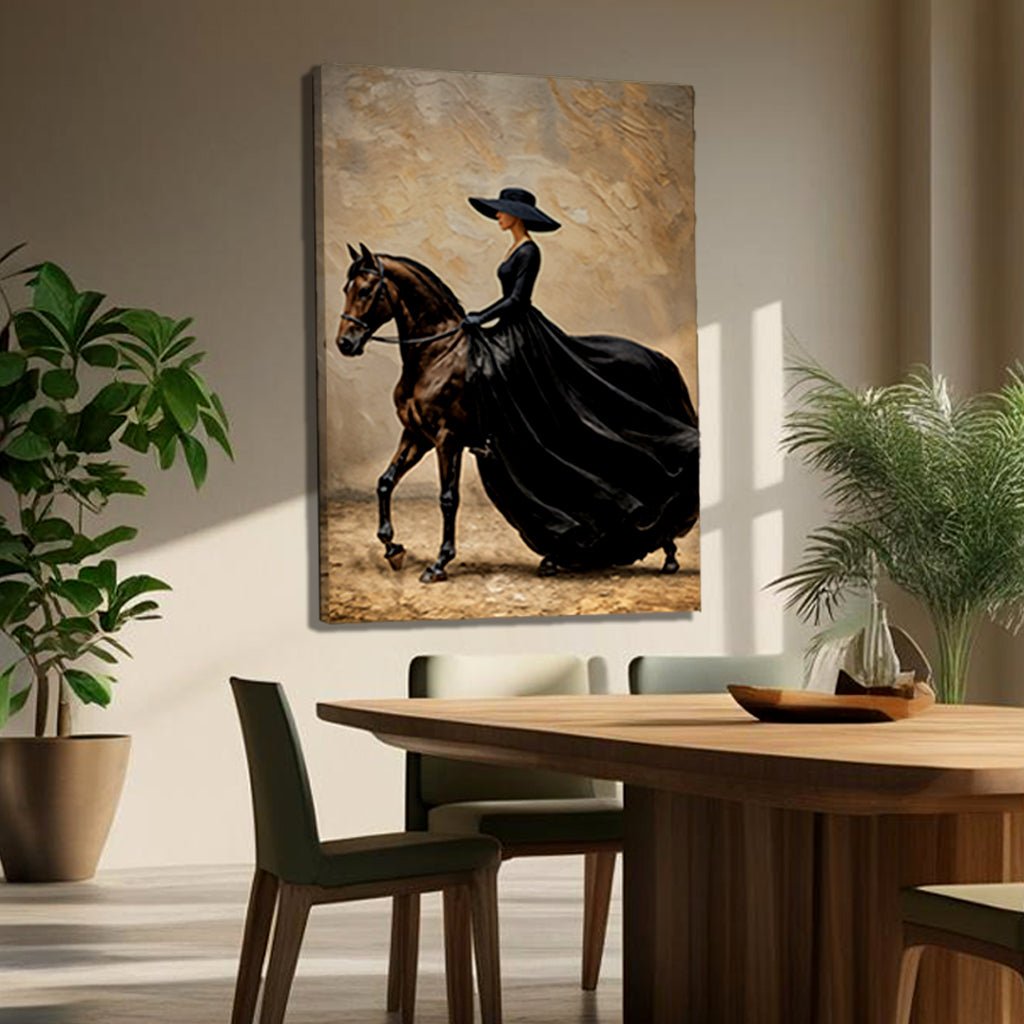 Elegant Equestrian Wall Art - Quarter Circle AK Boutique