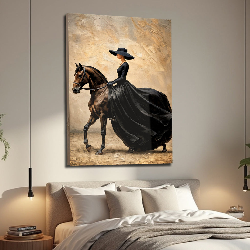 Elegant Equestrian Wall Art - Quarter Circle AK Boutique