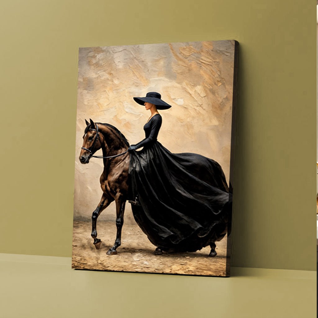 Elegant Equestrian Wall Art - Quarter Circle AK Boutique