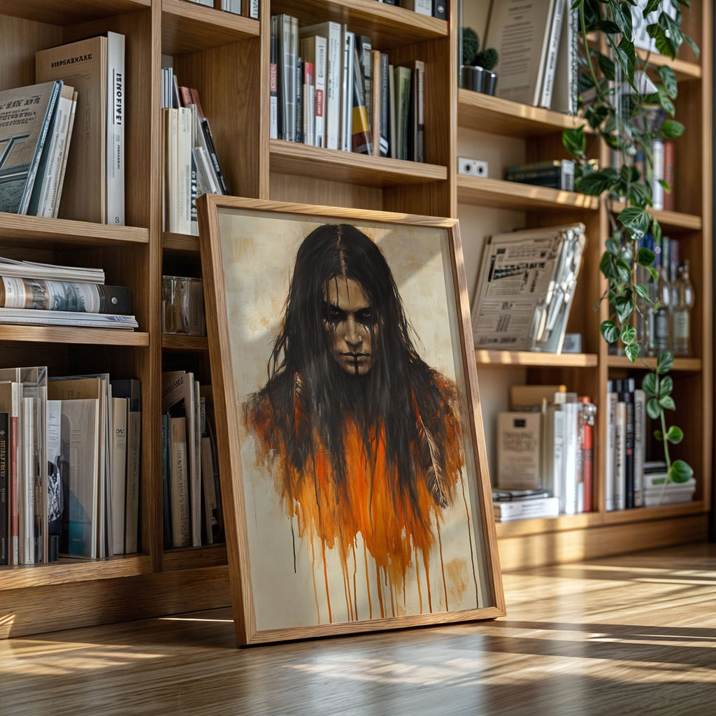 Ember Stare Warrior Portrait - Quarter Circle AK Boutique