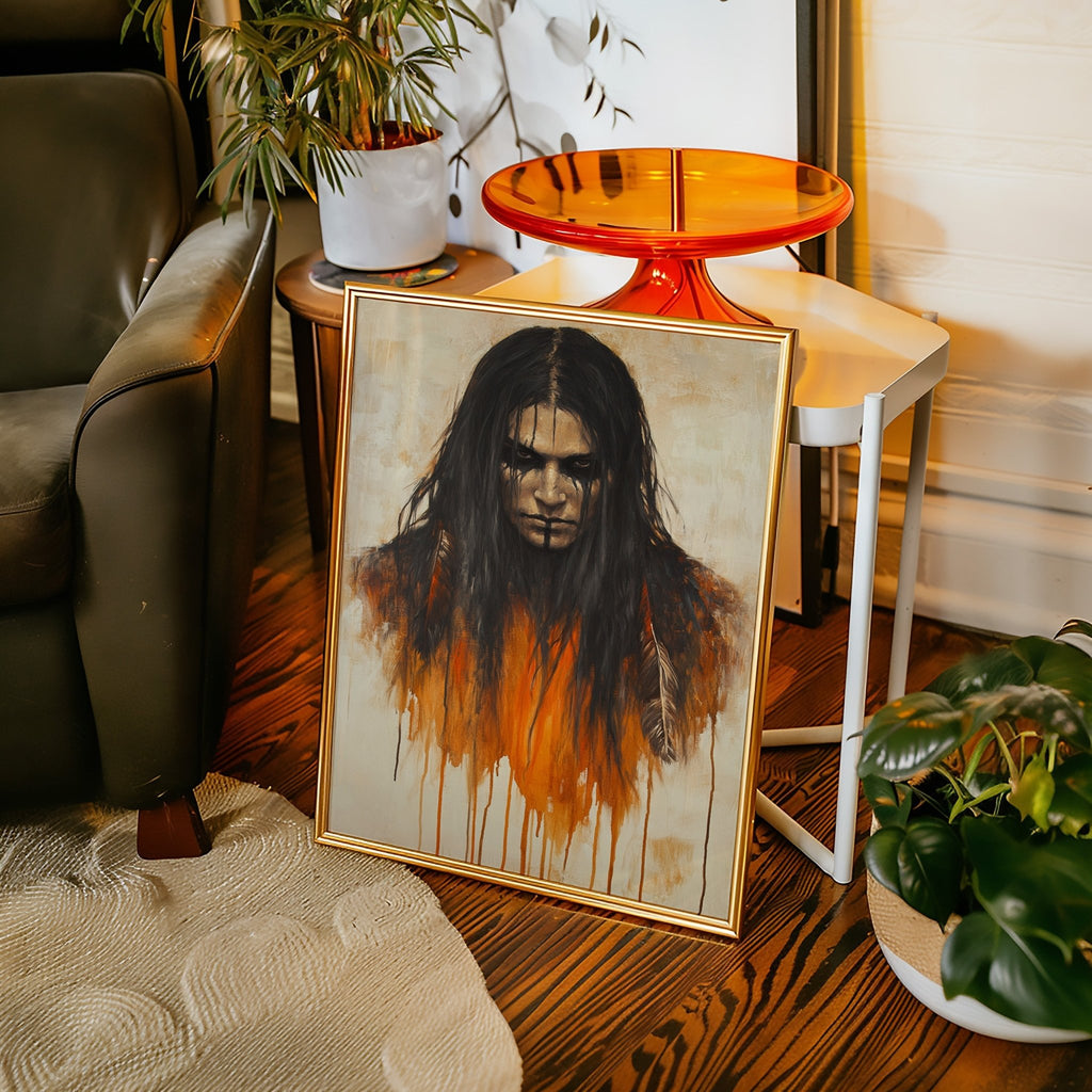 Ember Stare Warrior Portrait - Quarter Circle AK Boutique