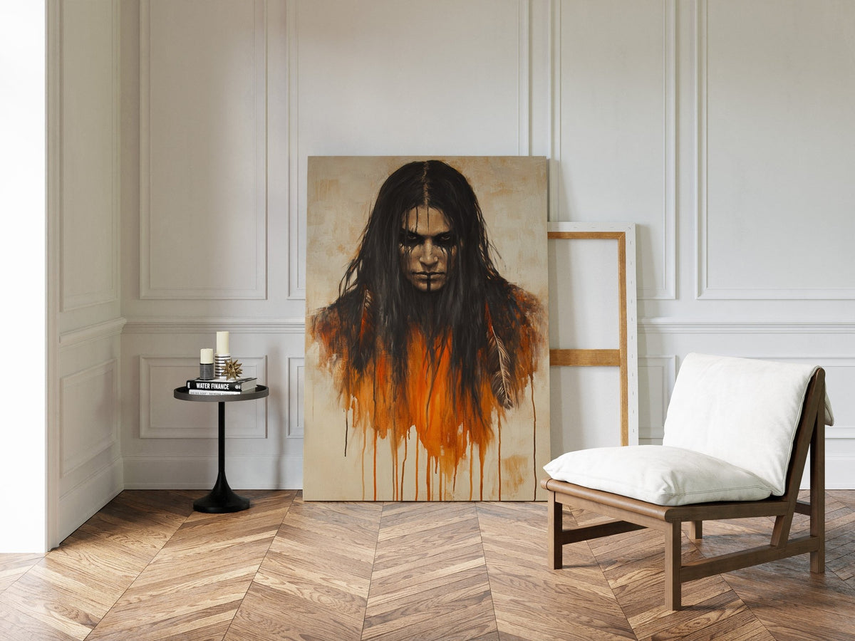 Ember Stare Warrior Portrait - Quarter Circle AK Boutique