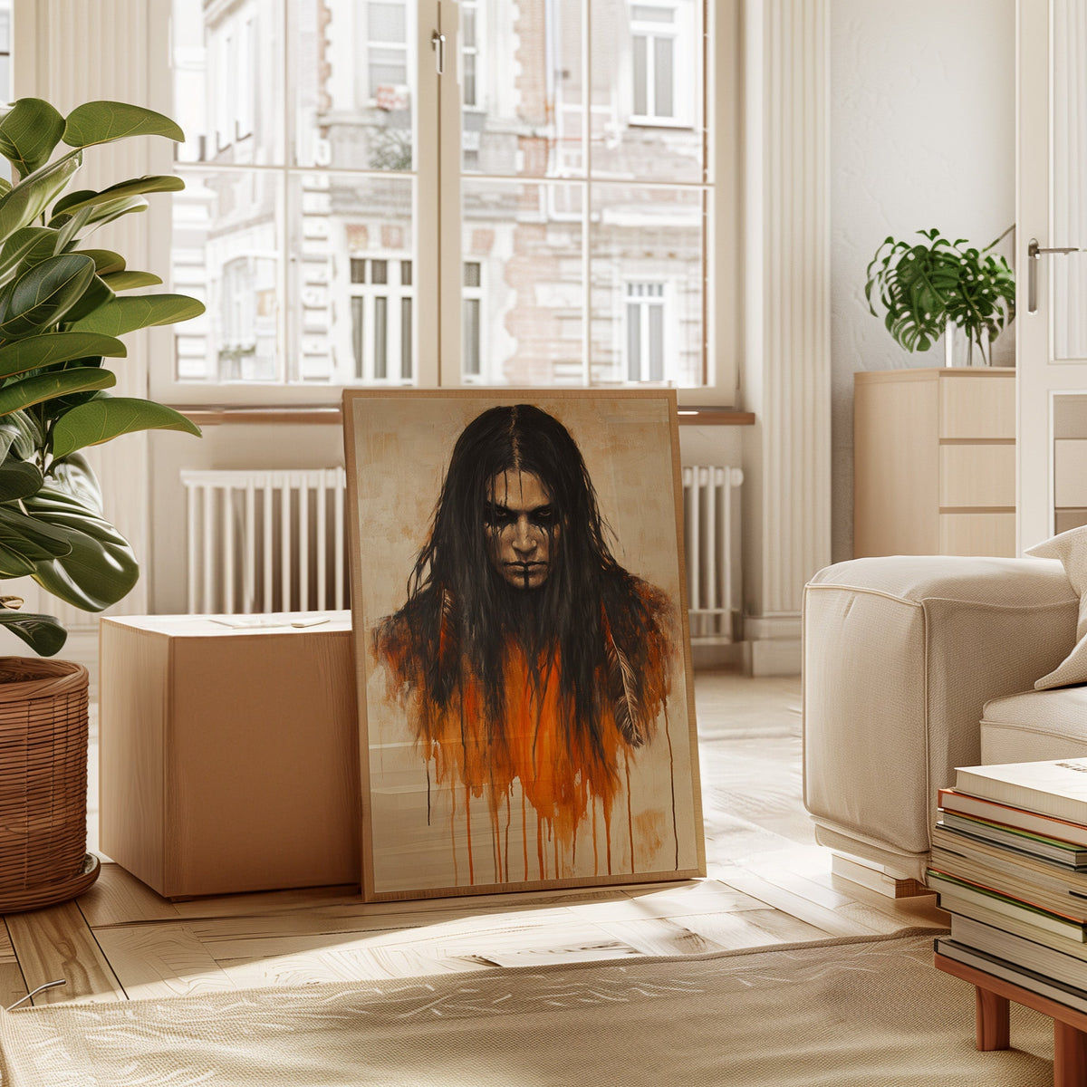 Ember Stare Warrior Portrait - Quarter Circle AK Boutique