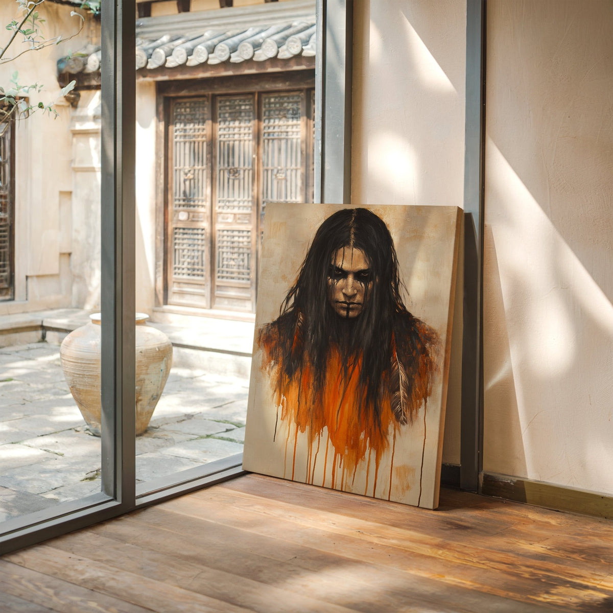 Ember Stare Warrior Portrait - Quarter Circle AK Boutique