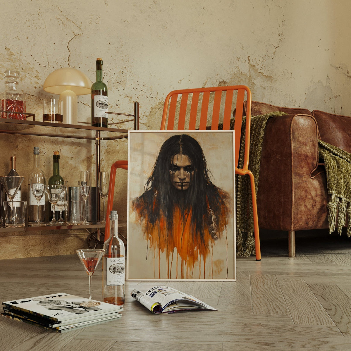 Ember Stare Warrior Portrait - Quarter Circle AK Boutique