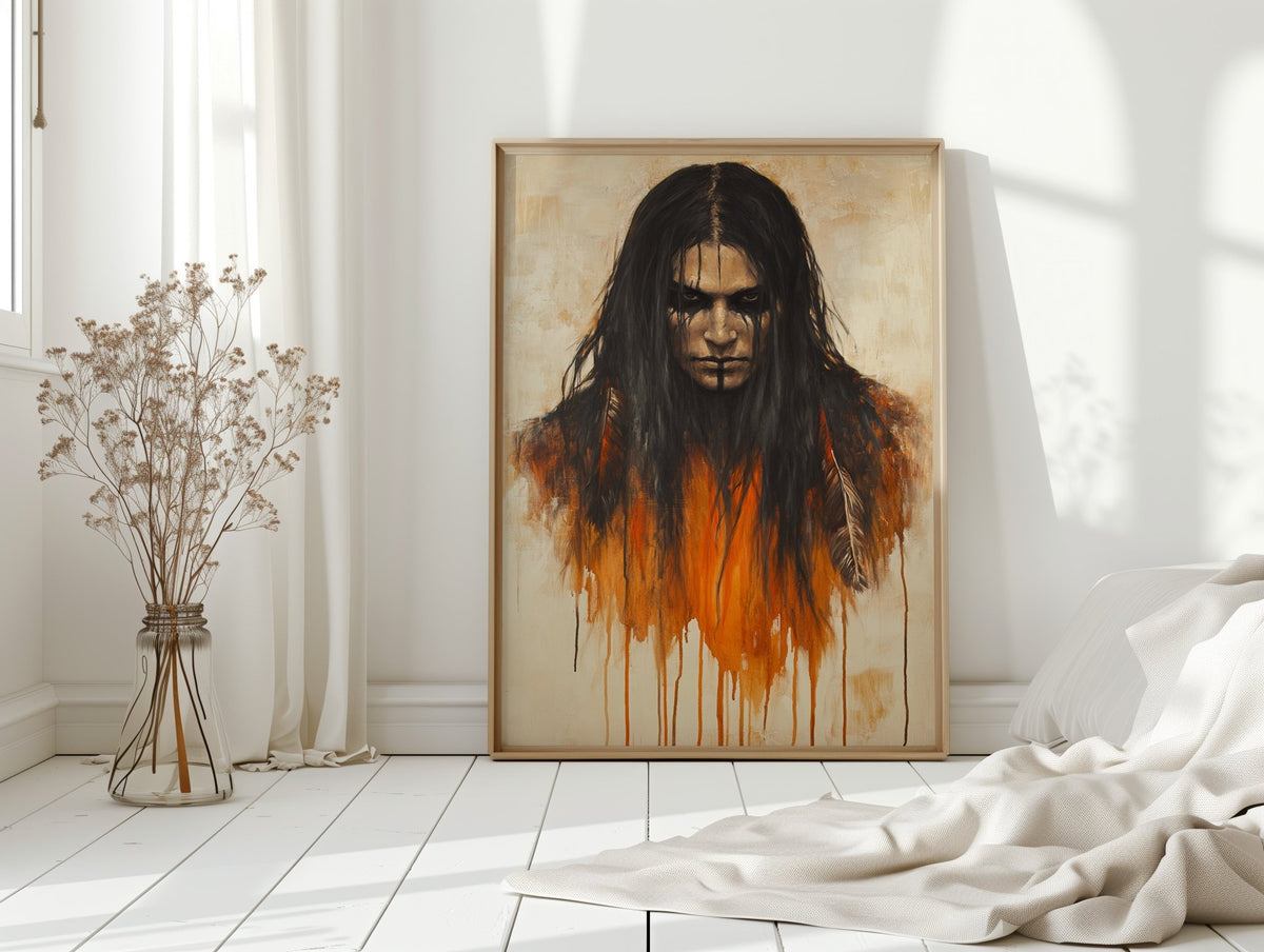 Ember Stare Warrior Portrait - Quarter Circle AK Boutique