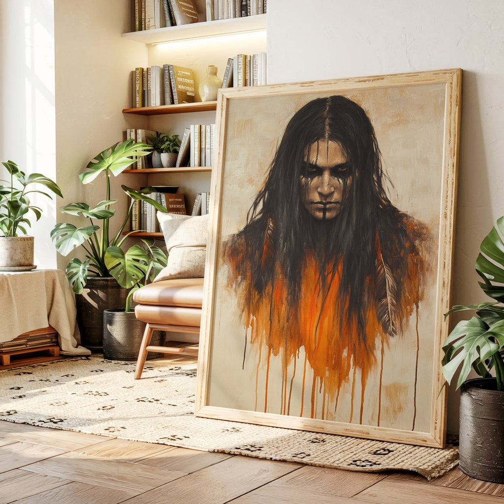 Ember Stare Warrior Portrait - Quarter Circle AK Boutique