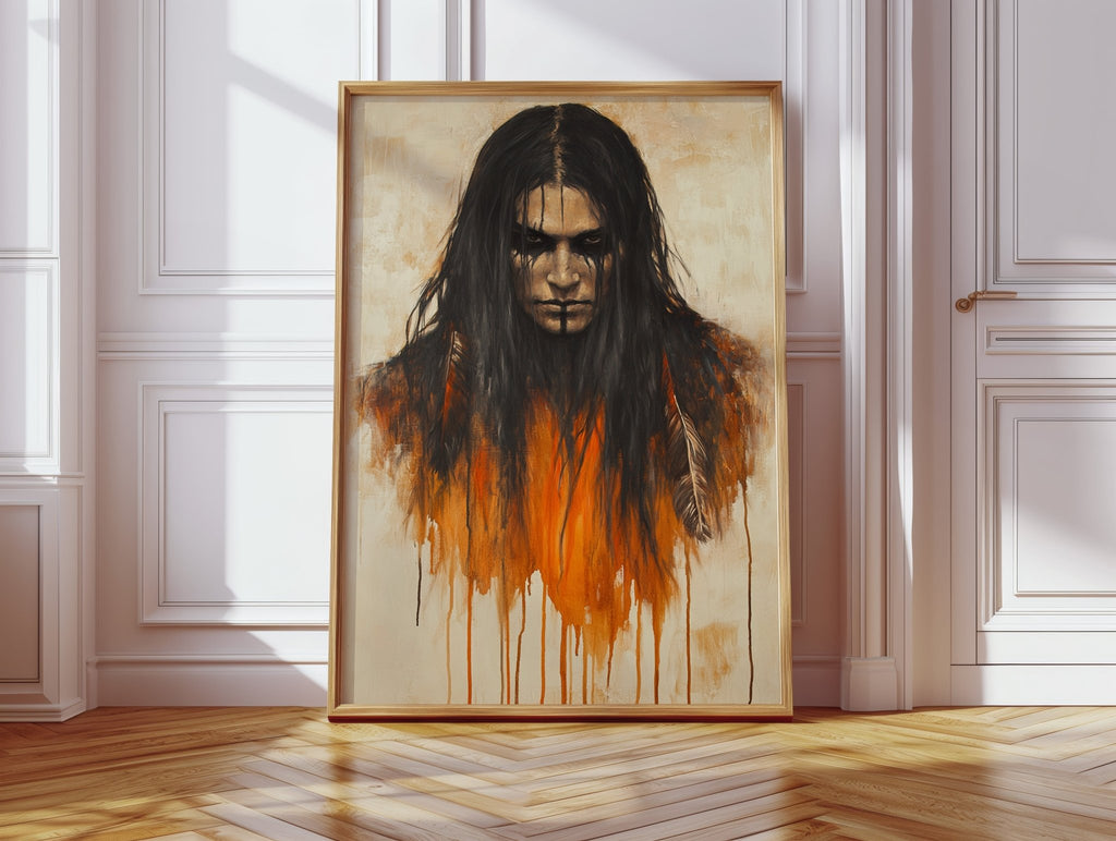 Ember Stare Warrior Portrait - Quarter Circle AK Boutique