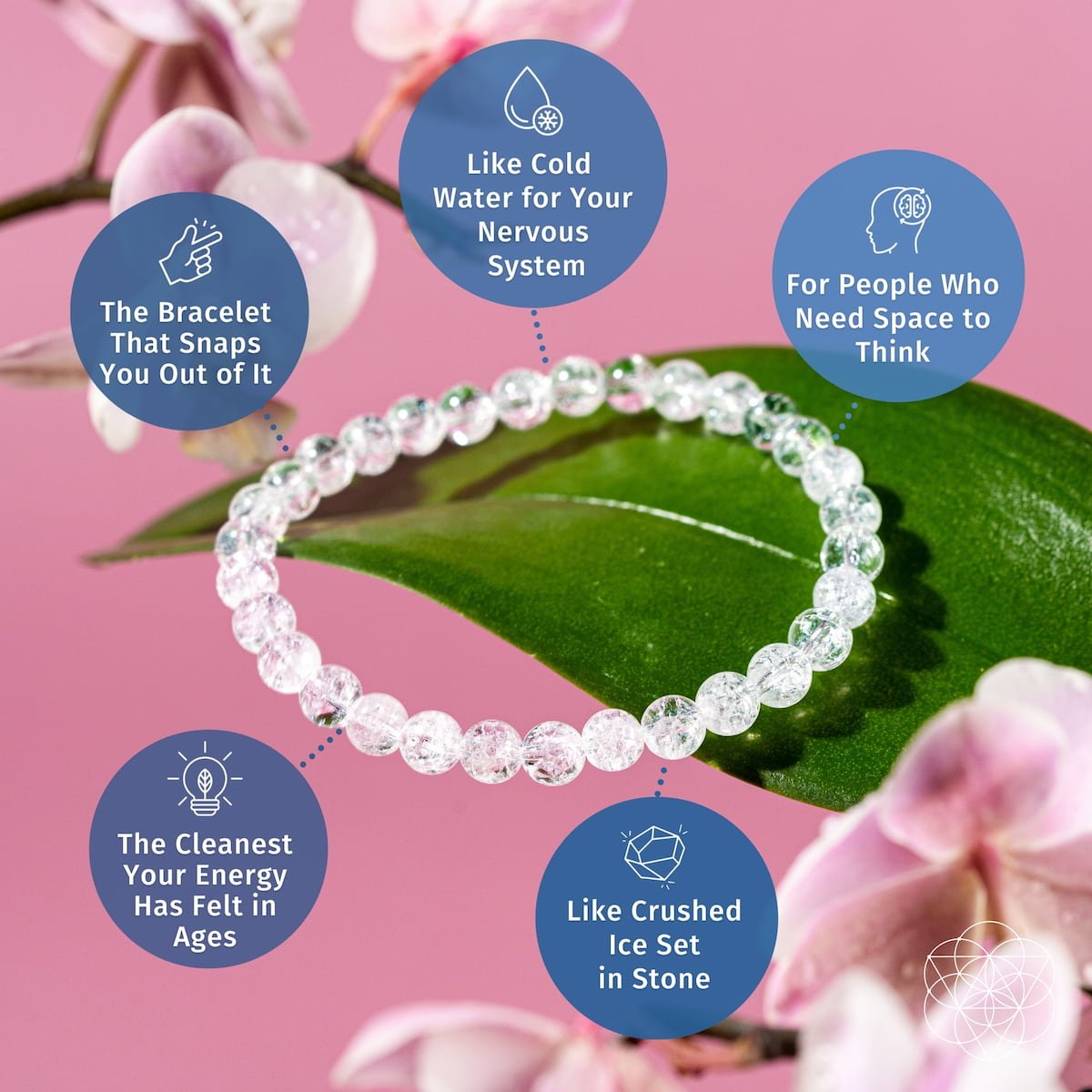 Emotional Ice Bath – The Ice Quartz Bracelet | 6mm - Quarter Circle AK Boutique