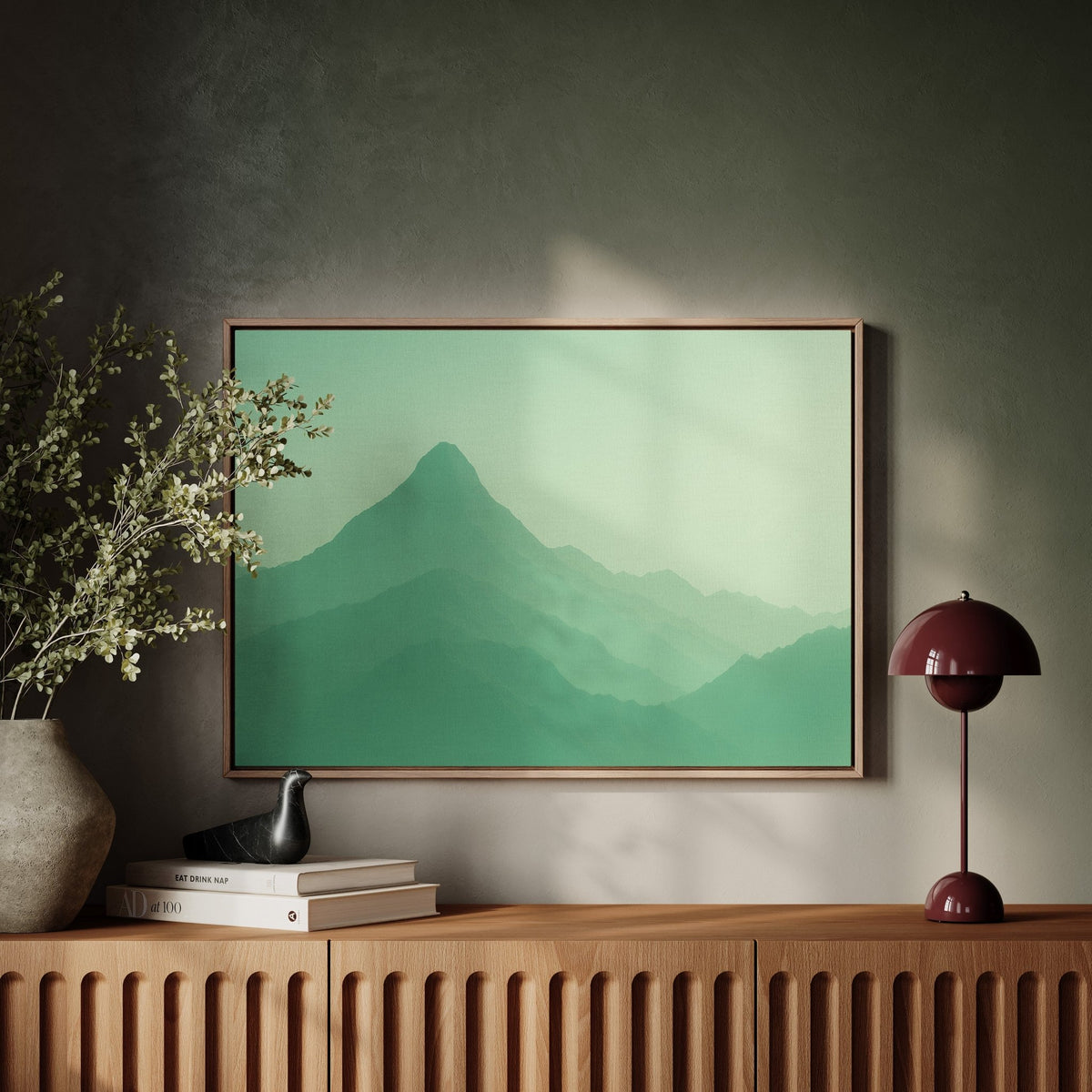 Enchanted Green Mountain Dreamscape Wall Art - Quarter Circle AK Boutique