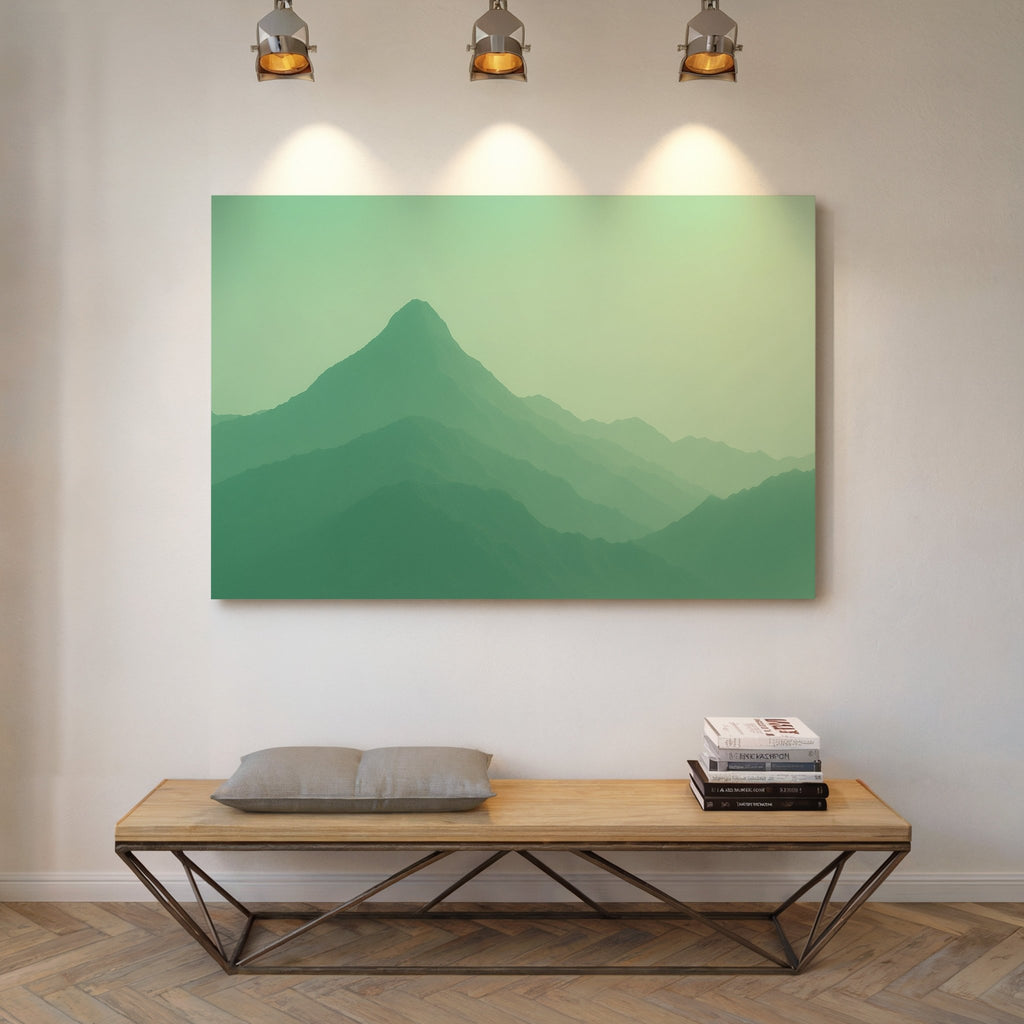 Enchanted Green Mountain Dreamscape Wall Art - Quarter Circle AK Boutique