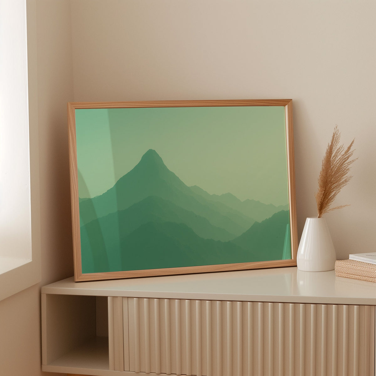 Enchanted Green Mountain Dreamscape Wall Art - Quarter Circle AK Boutique