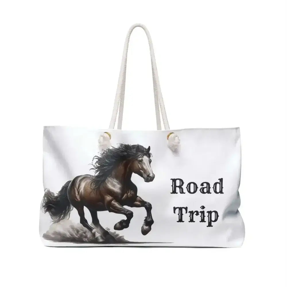 Equestrian Weekend Bag, Horse Lover Road Trip Tote, Travel Weekender