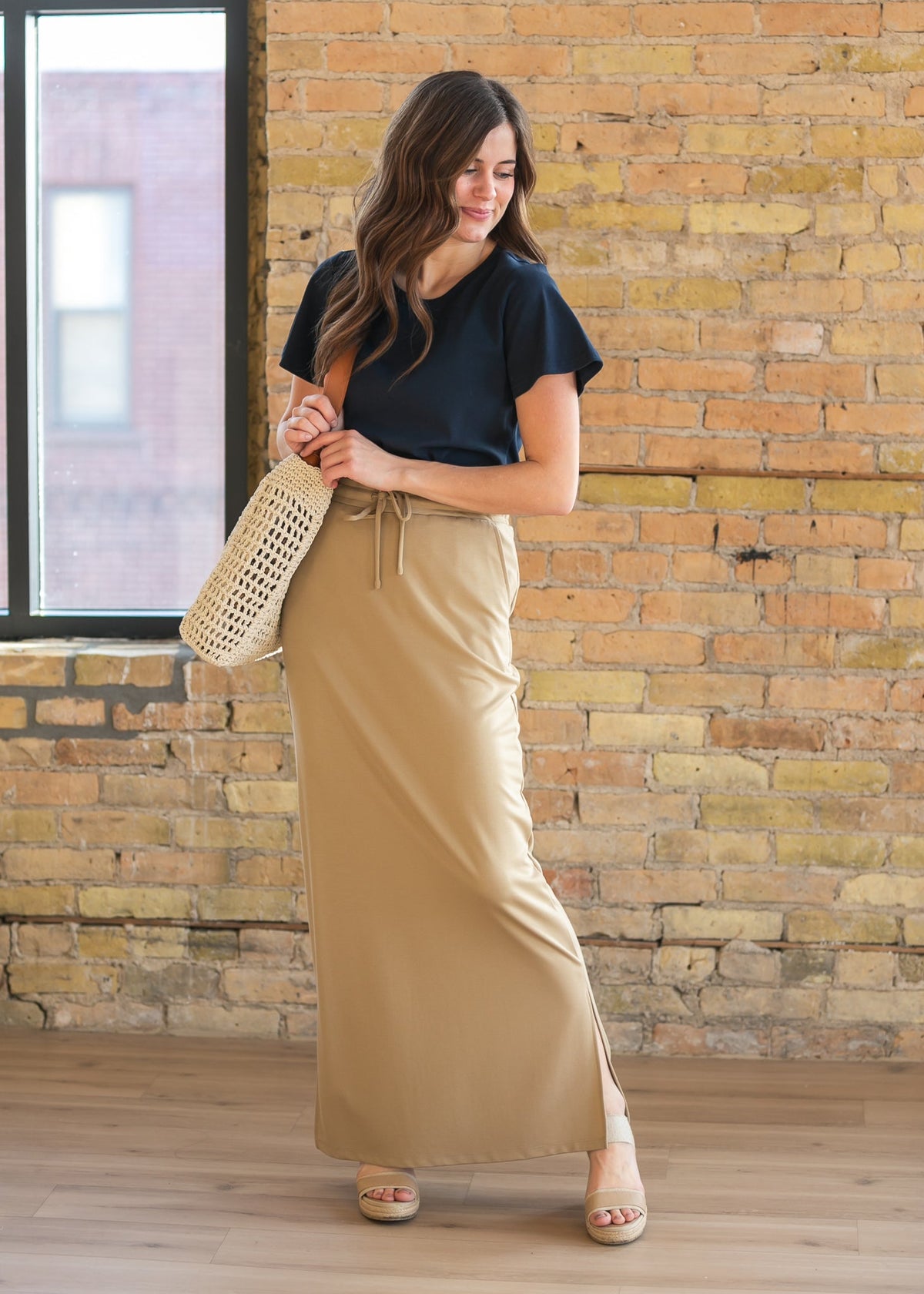 Essential Navy Flutter Sleeve Top - Quarter Circle AK Boutique