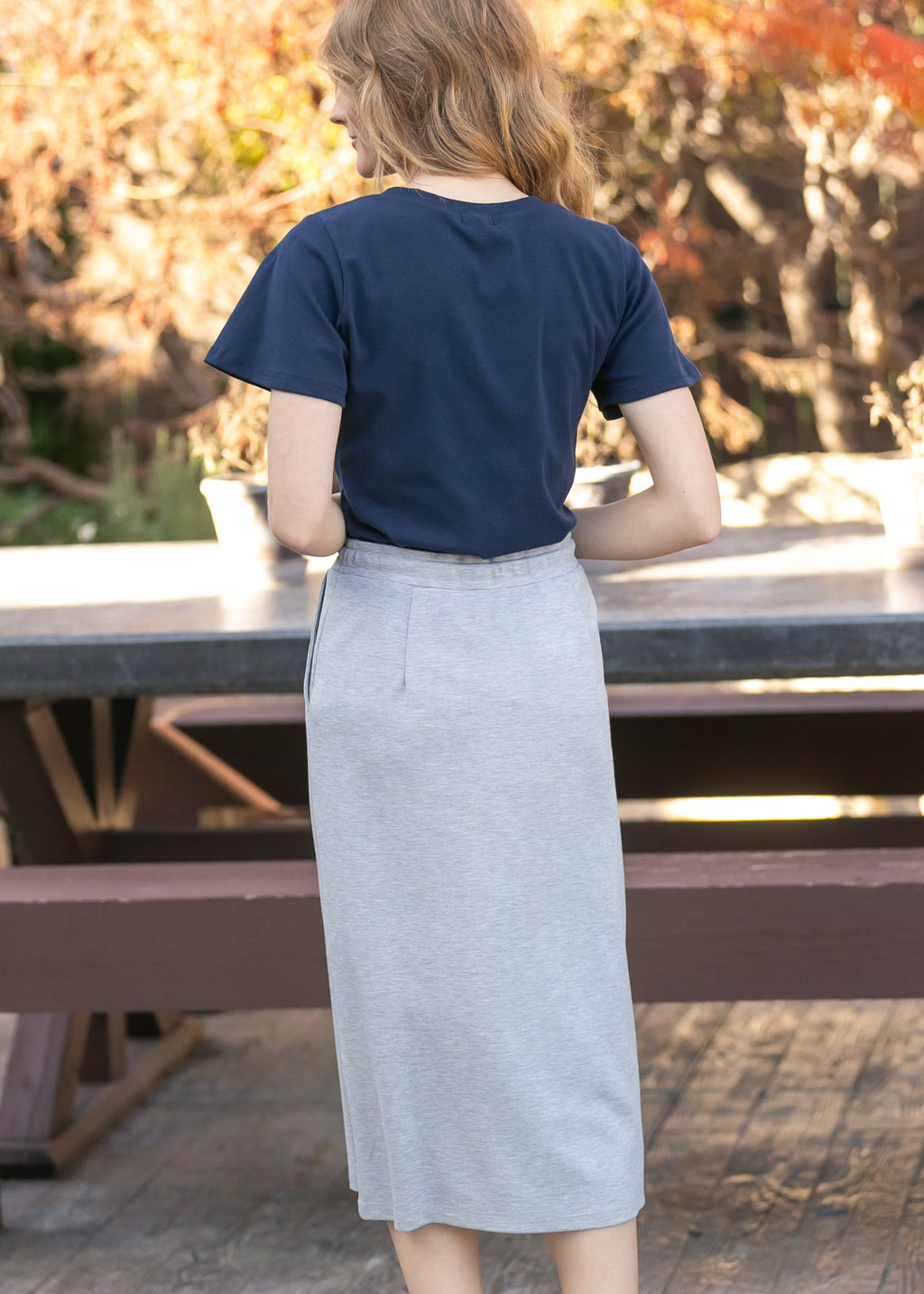 Essential Navy Flutter Sleeve Top - Quarter Circle AK Boutique