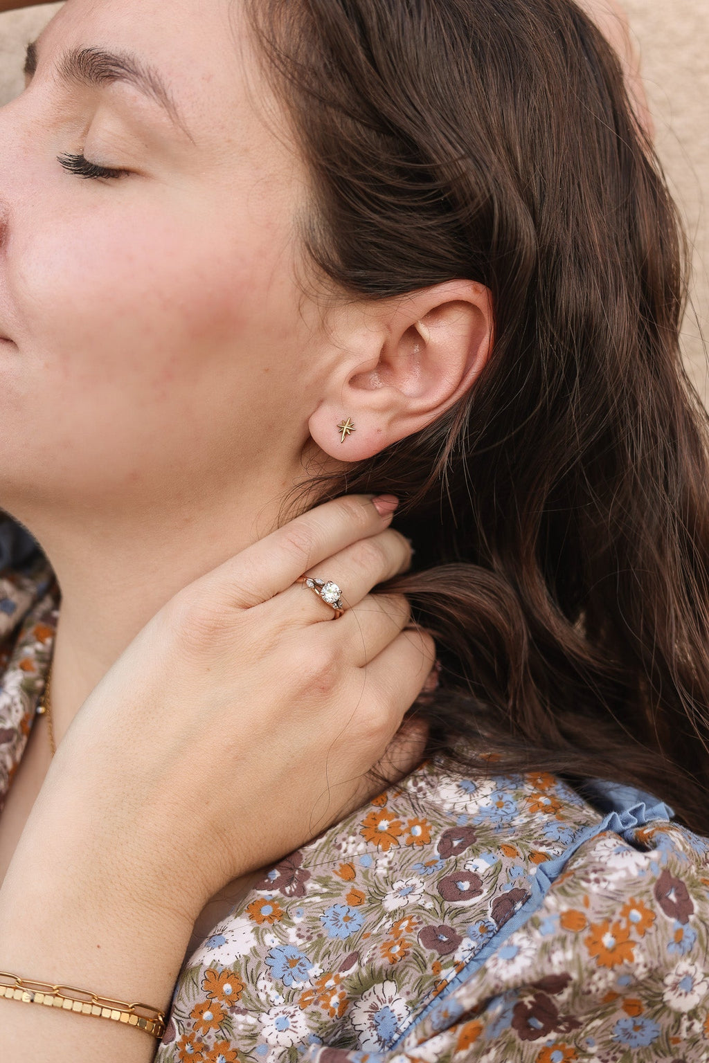 Estelle Stud - Quarter Circle AK Boutique