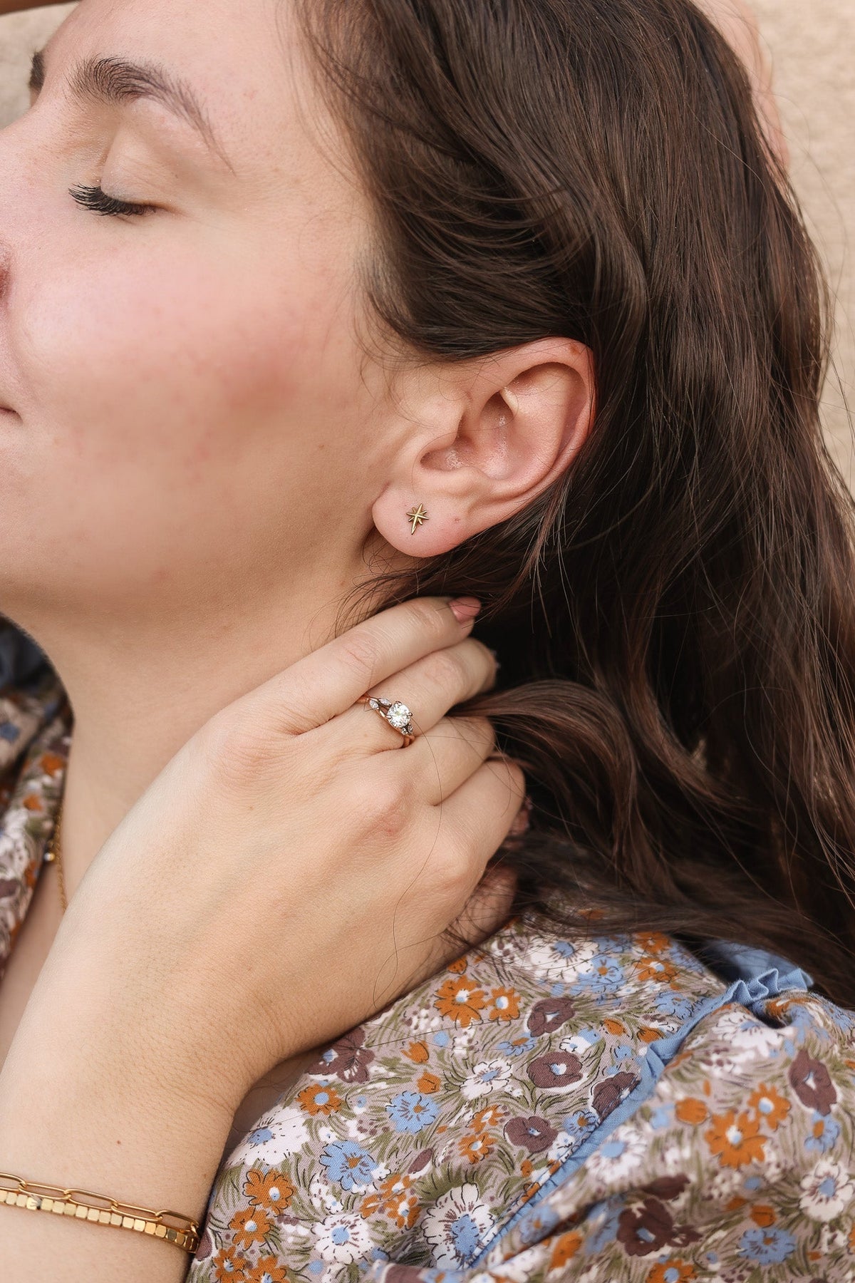 Estelle Stud - Quarter Circle AK Boutique