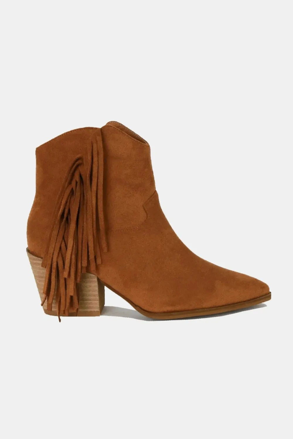 Fashion Suede Fringe Point Toe Ankle Boots