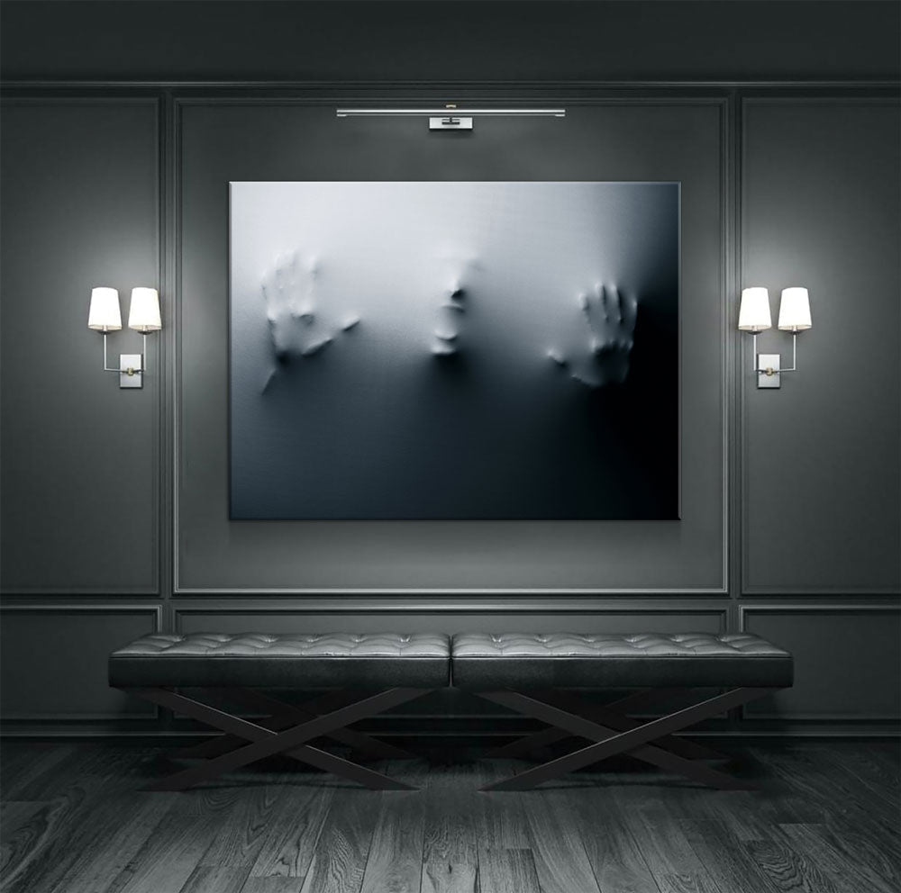 Face In The Wall Canvas Wall Art, Horror Decor, Halloween Decor - Quarter Circle AK Boutique