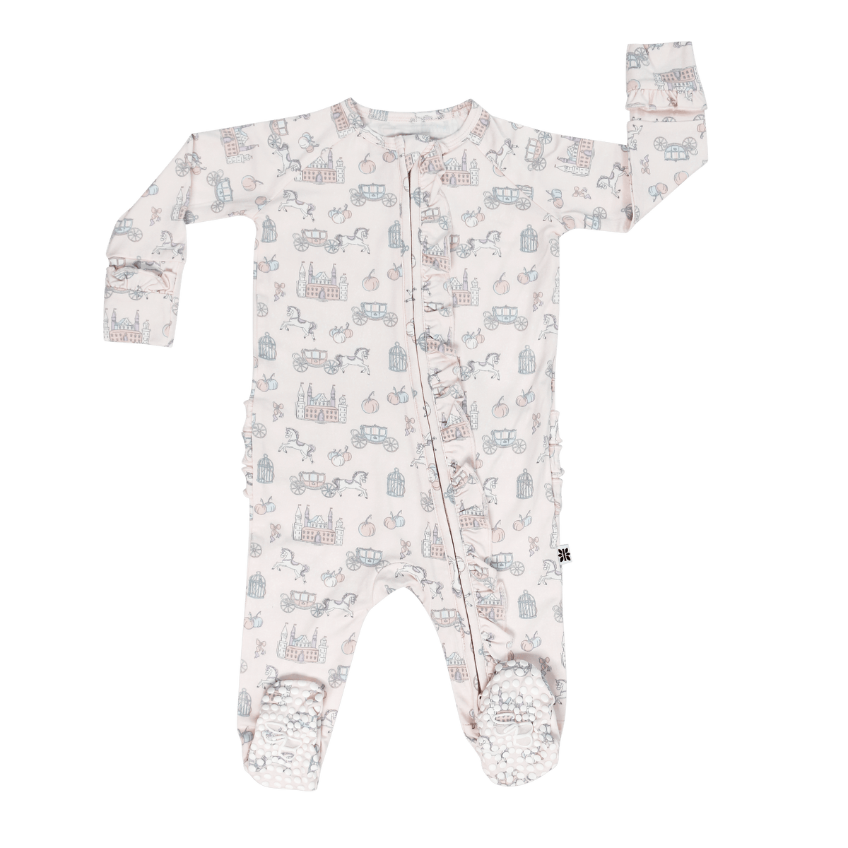 Fairy Godmother Ruffle Footie - Quarter Circle AK Boutique
