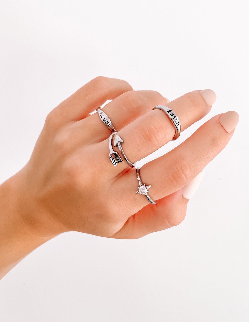Faith Ring - Quarter Circle AK Boutique