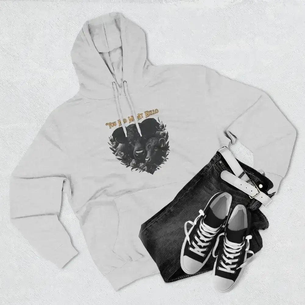 Farm Fleece Hoodie, Western Farm Apparel, Black Angus Bull and Cow