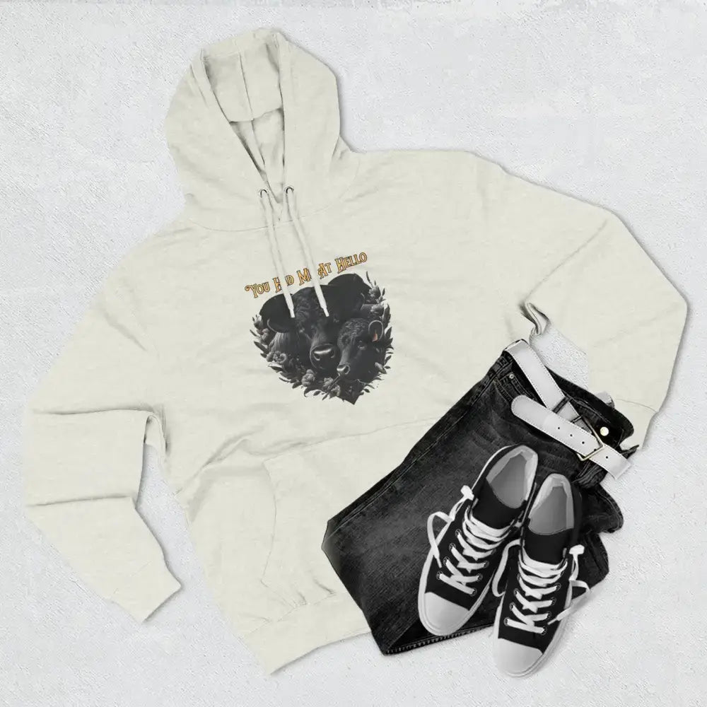 Farm Fleece Hoodie, Western Farm Apparel, Black Angus Bull and Cow
