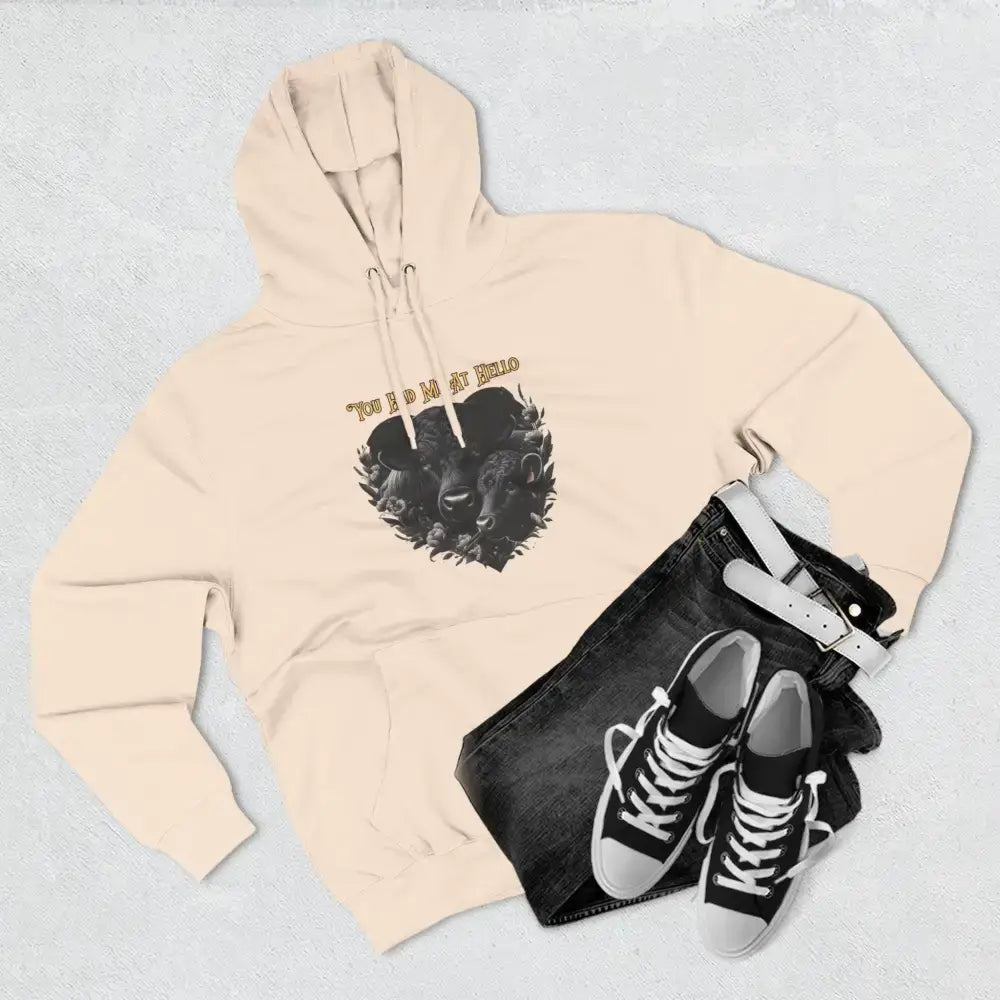 Farm Fleece Hoodie, Western Farm Apparel, Black Angus Bull and Cow