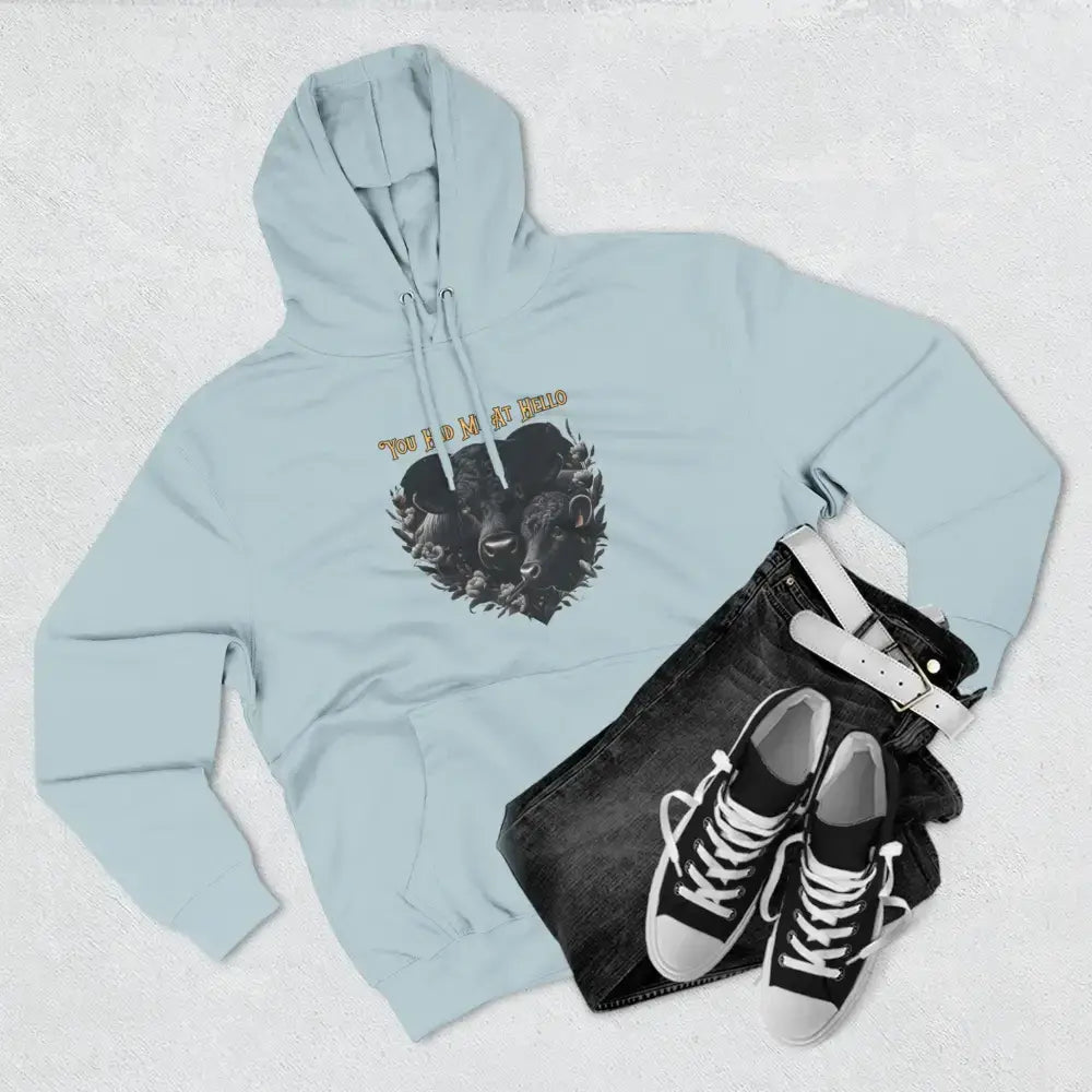 Farm Fleece Hoodie, Western Farm Apparel, Black Angus Bull and Cow