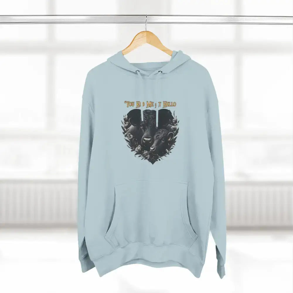 Farm Fleece Hoodie, Western Farm Apparel, Black Angus Bull and Cow