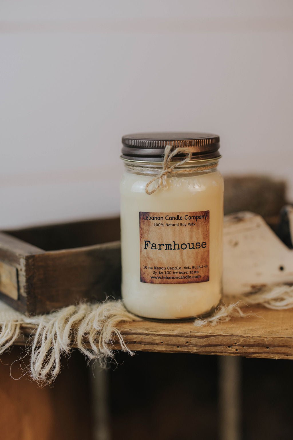 Farmhouse Candle - Quarter Circle AK Boutique